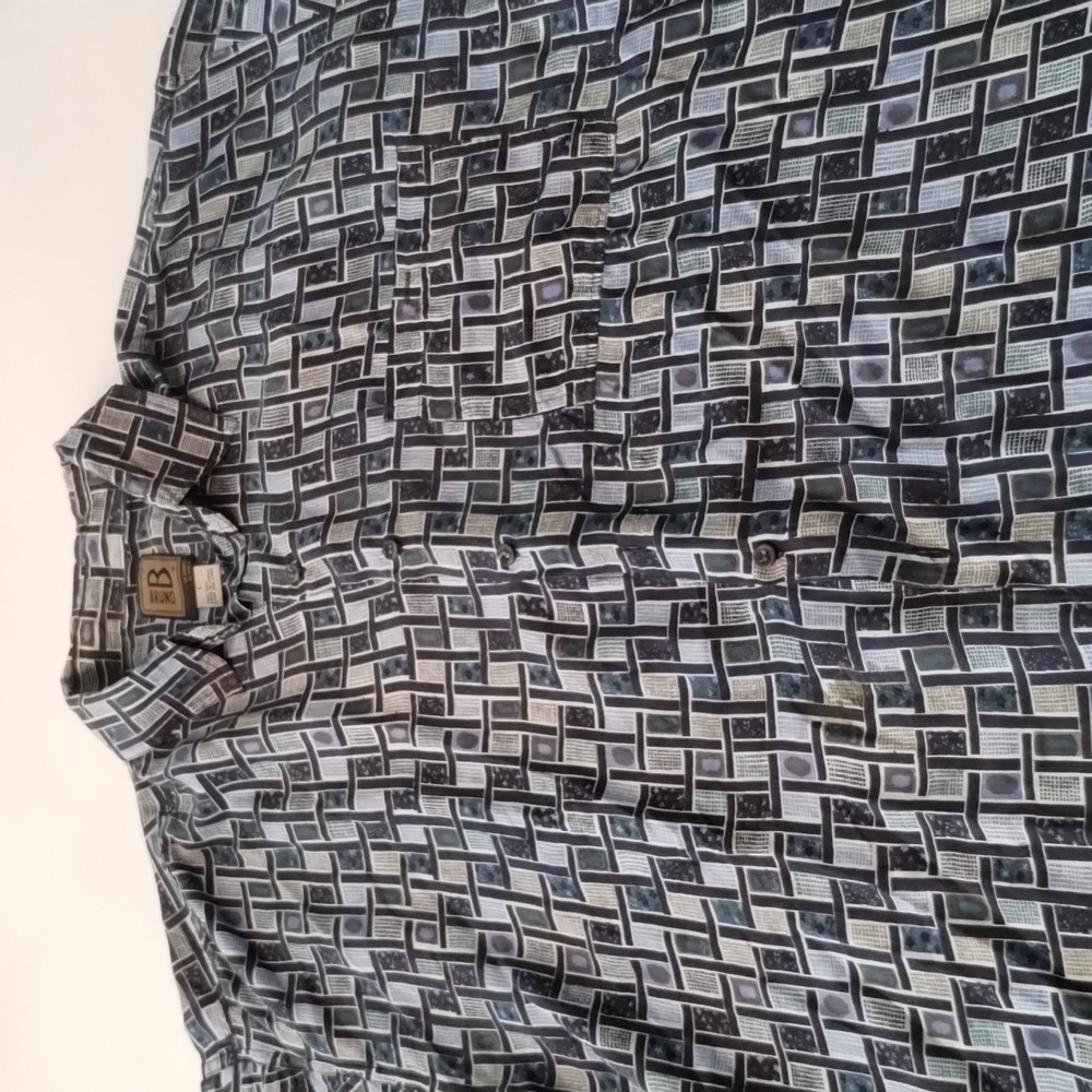 Bruno B Silk Short Sleeve Shirt L
